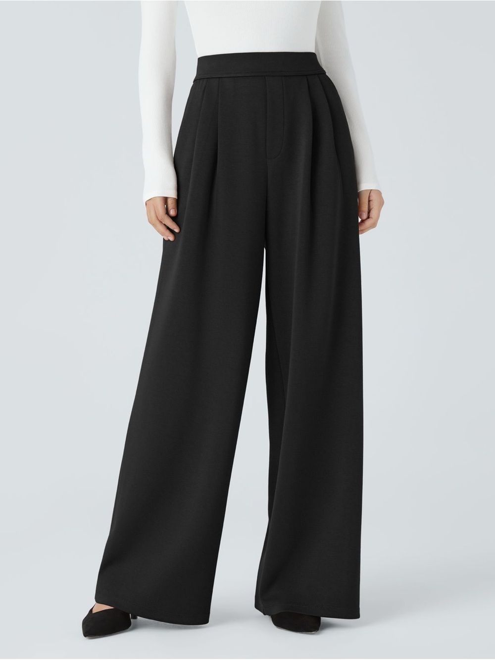 NWT Halara Flex High Waisted pocket wide leg waffle
Pants Black Size Large Tall